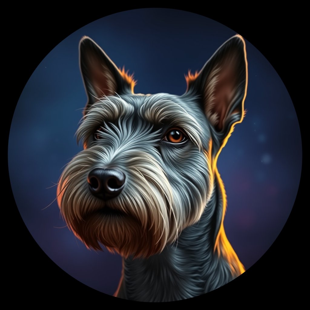 Cosmic medallion portrait of GLEN_GLEN_04249, a Glen Of Imaal Terrier