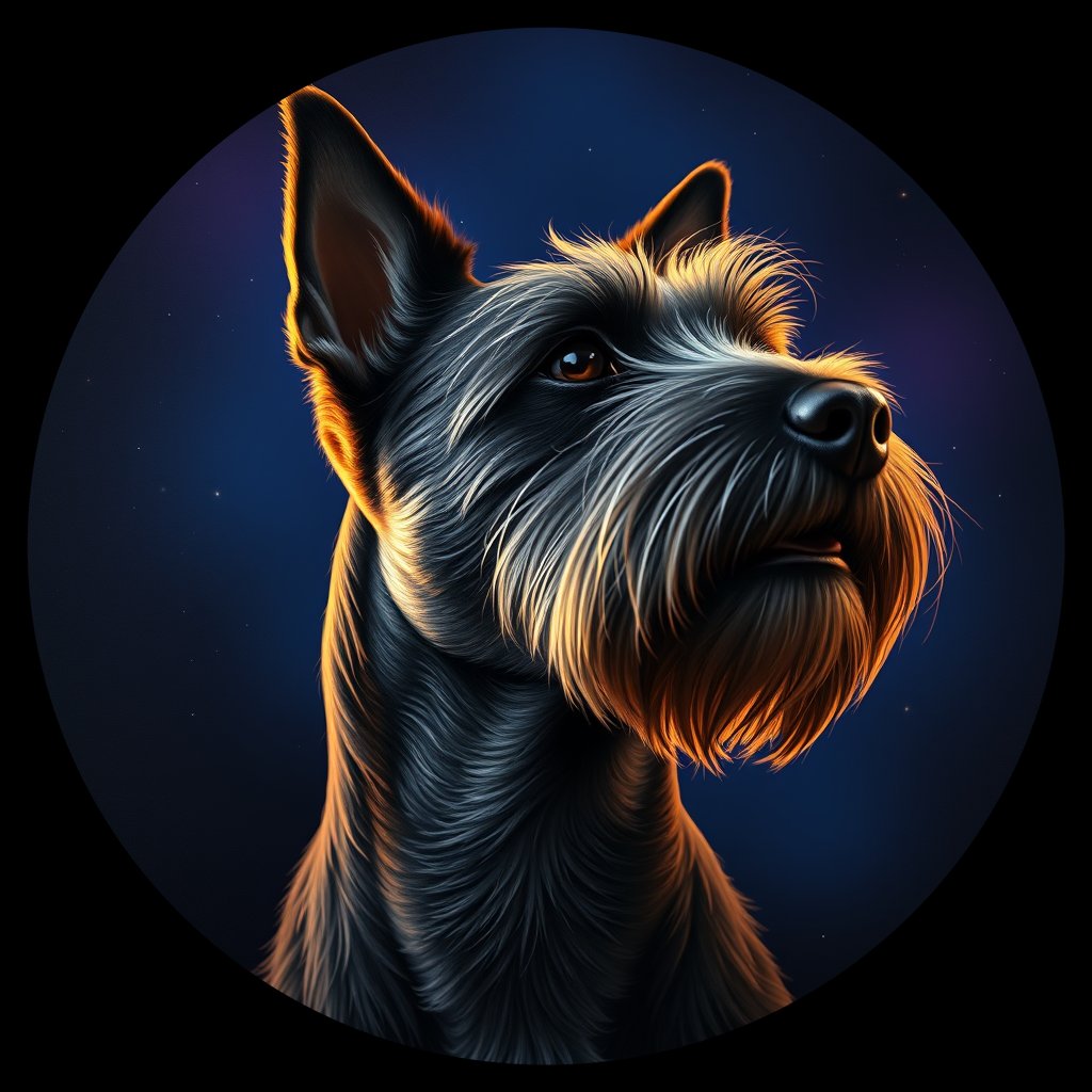 Cosmic medallion portrait of GLEN_GLEN_04250, a Glen Of Imaal Terrier