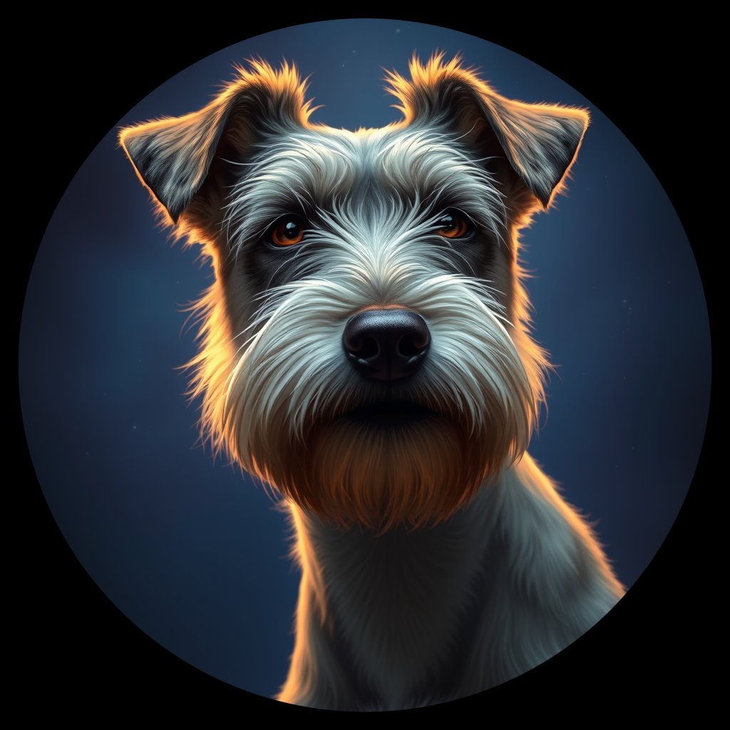 Cosmic medallion portrait of GLEN_GLEN_04253, a Glen Of Imaal Terrier
