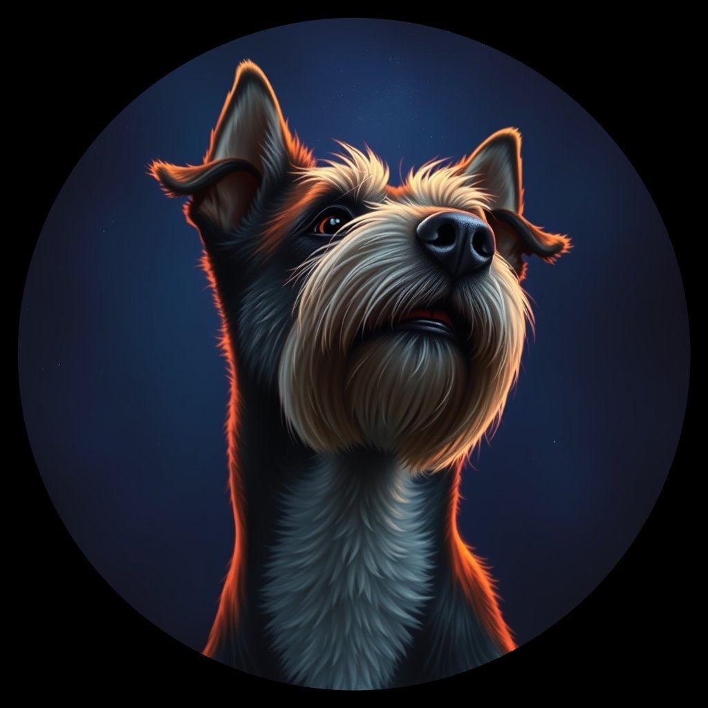 Cosmic medallion portrait of GLEN_GLEN_04261, a Glen Of Imaal Terrier