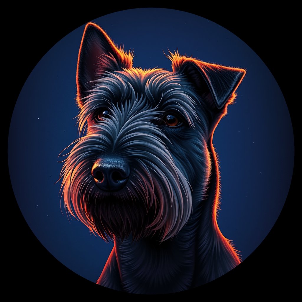 Cosmic medallion portrait of GLEN_GLEN_04262, a Glen Of Imaal Terrier