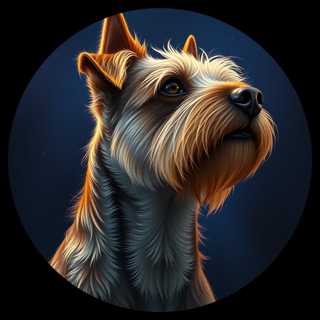 Cosmic medallion portrait of GLEN_GLEN_04263, a Glen Of Imaal Terrier