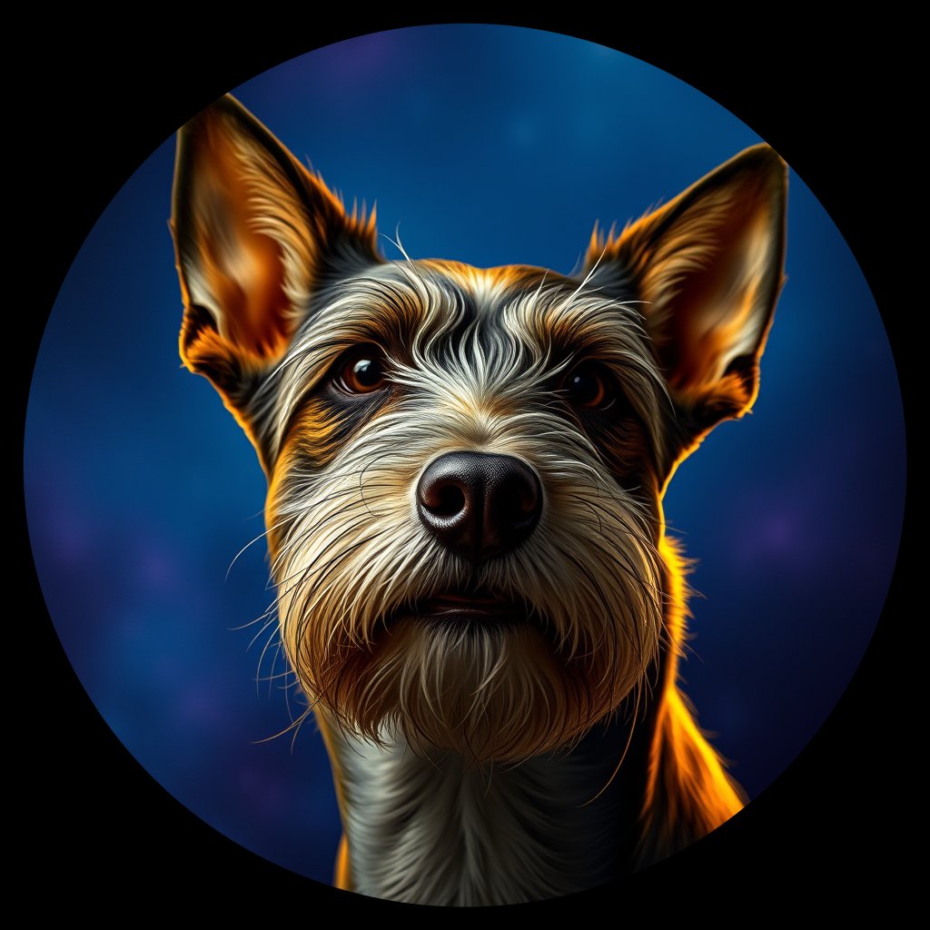 Cosmic medallion portrait of GLEN_GLEN_04266, a Glen Of Imaal Terrier