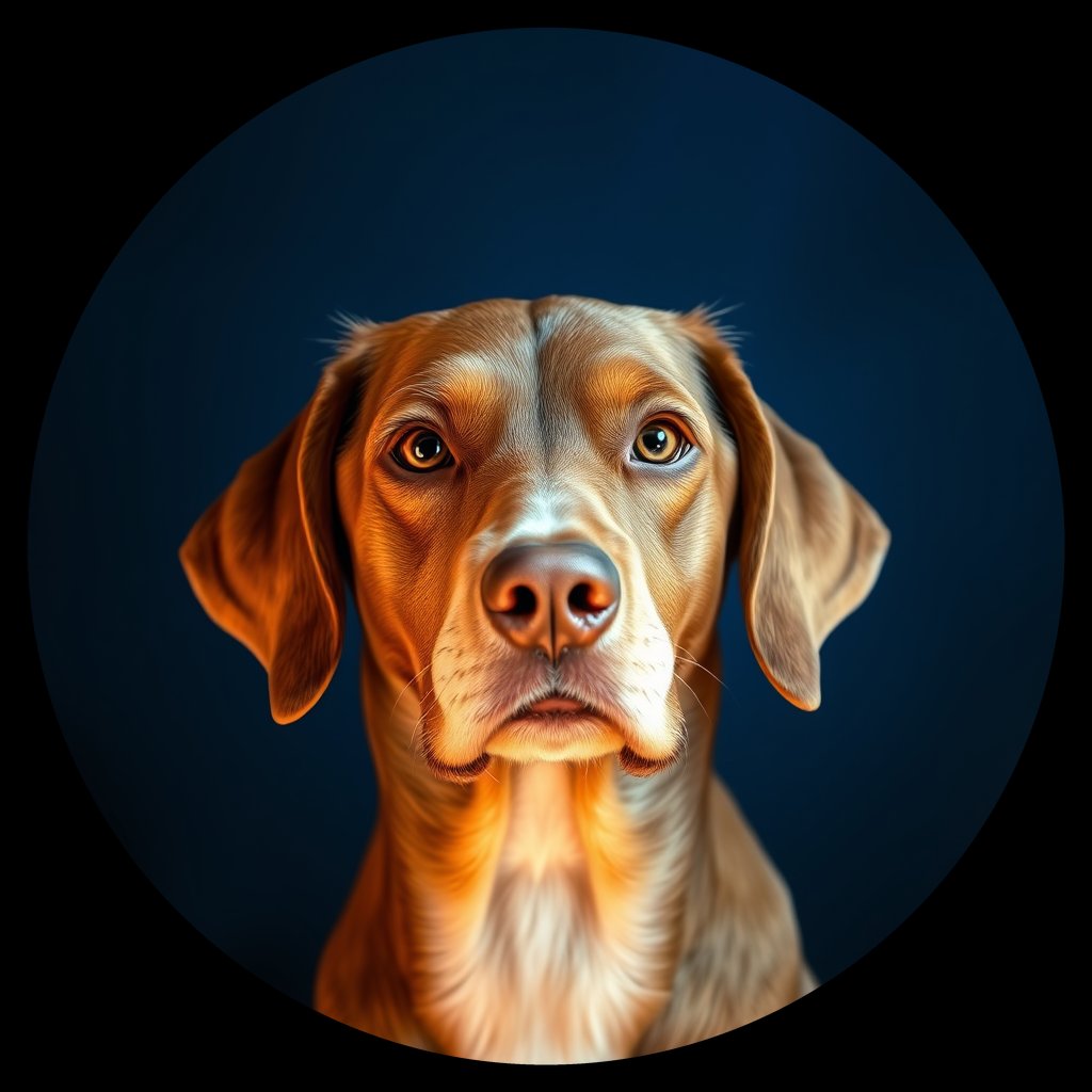 Cosmic medallion portrait of ISET_ISET_15B10, a Irish Setter