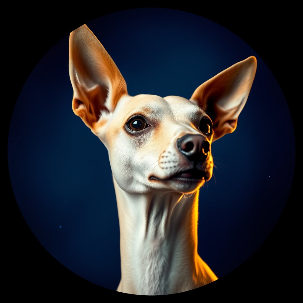 Cosmic medallion portrait of ITGY_ITGY_28387, a Italian Greyhound