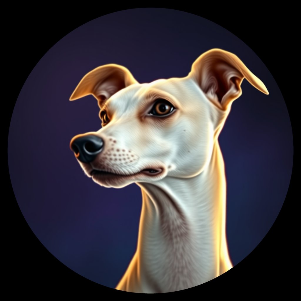 Cosmic medallion portrait of ITGY_ITGY_28389, a Italian Greyhound