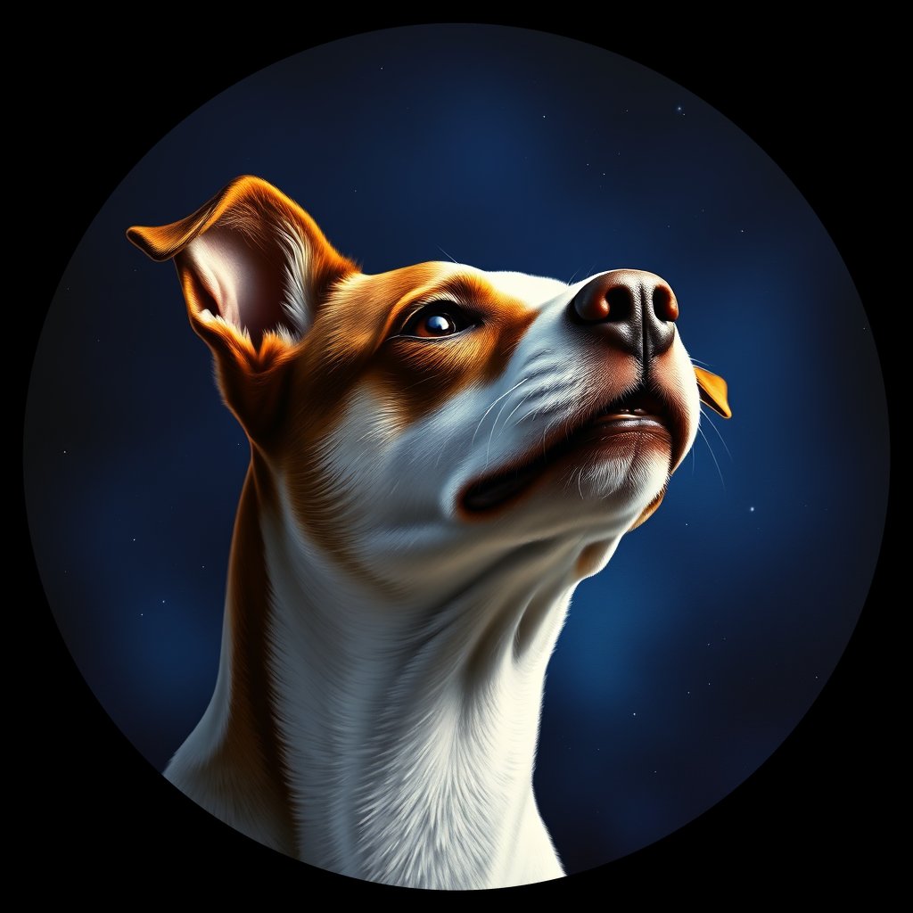 Cosmic medallion portrait of JACK_JRT_0GT257, a Jack Russell Terrier