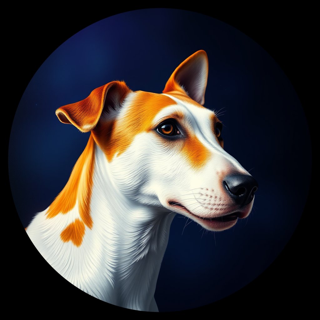 Cosmic medallion portrait of JACK_JRT_0GT258, a Jack Russell Terrier