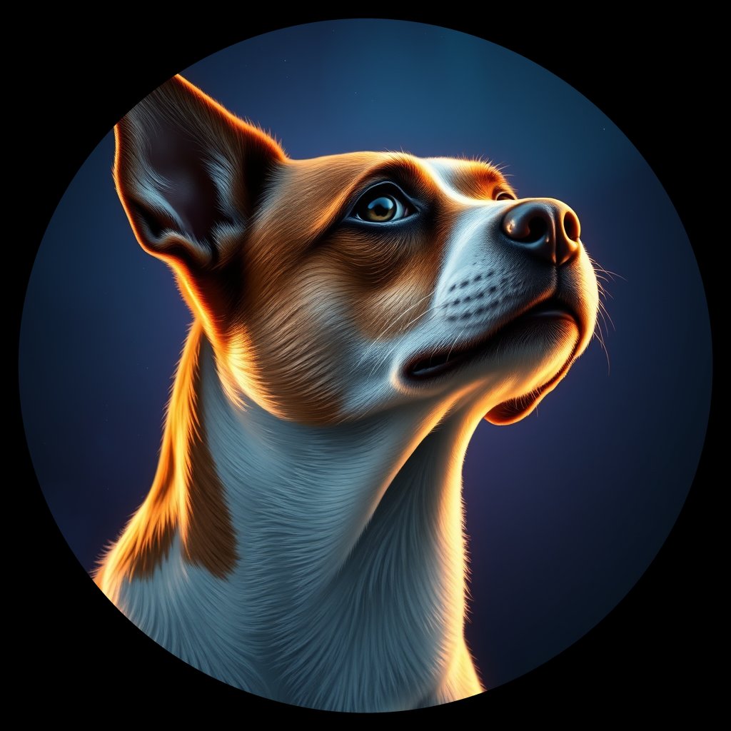 Cosmic medallion portrait of JACK_JRT_0GT260, a Jack Russell Terrier