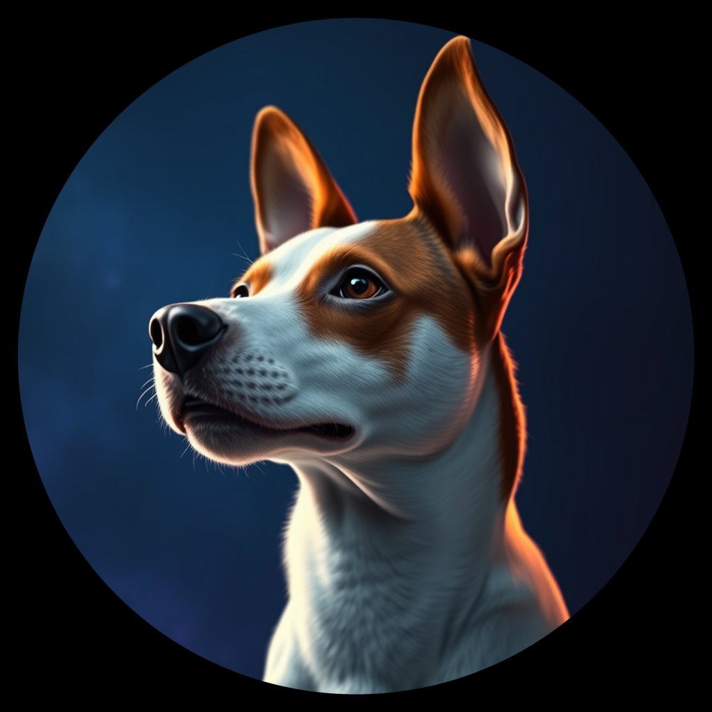 Cosmic medallion portrait of JACK_JRT_0GT261, a Jack Russell Terrier