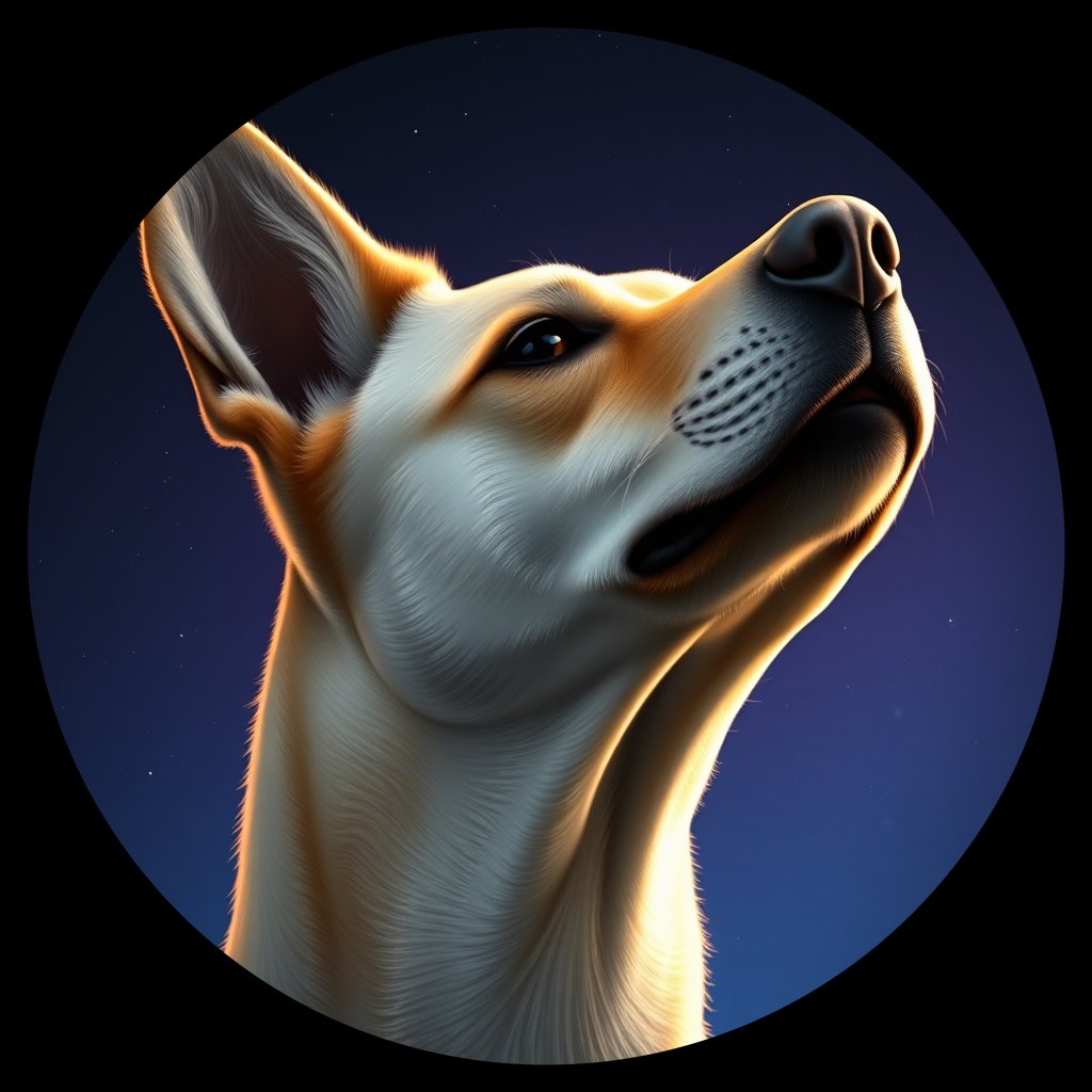 Cosmic medallion portrait of KAZ_KAZ_11KZ, a Village Dog Kazakhstan