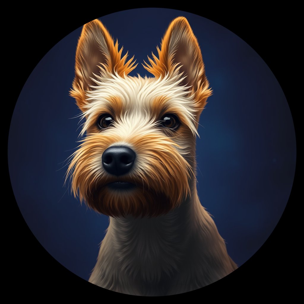 Cosmic medallion portrait of Kent-Hutchinson-CT_Kent-Hutchinson-CT, a Cairn Terrier
