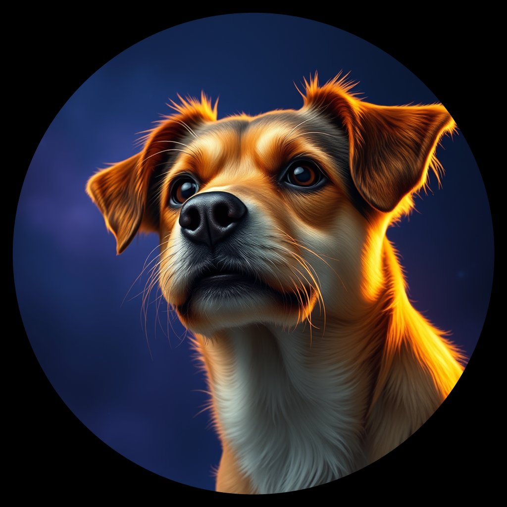 Cosmic medallion portrait of Leo--AFF-PSVA_Leo--AFF-PSVA