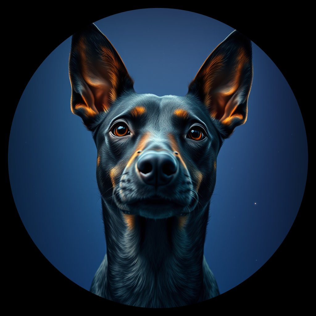 Cosmic medallion portrait of Li60_Li60, a Village Dog Liberia Lofa