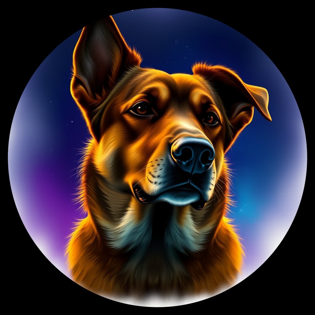 Cosmic medallion portrait of MIXED_cd625, a Mix