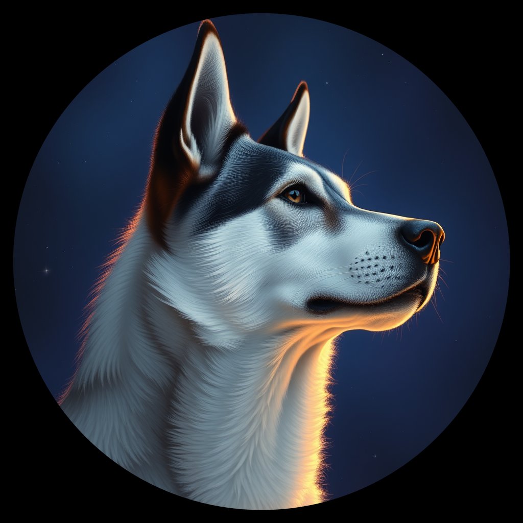 Cosmic medallion portrait of NIT_27524_NIT_27524, a Northern Inuit