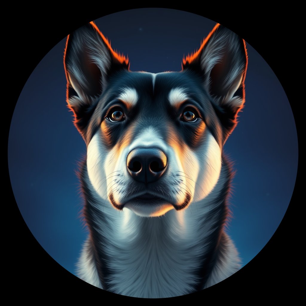 Cosmic medallion portrait of NIT_27882_NIT_27882, a Northern Inuit