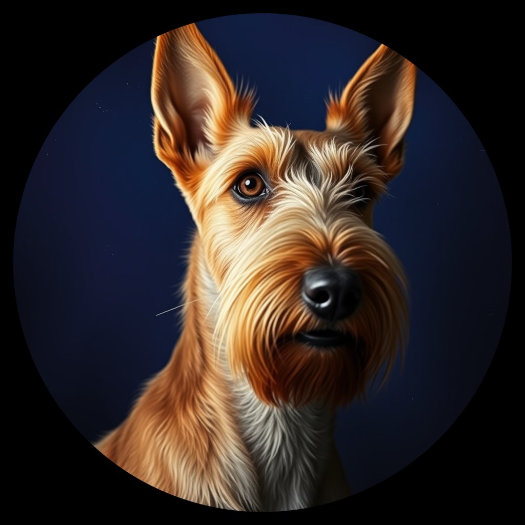 Cosmic medallion portrait of OTTR_OTTR_16B07, a Otterhound