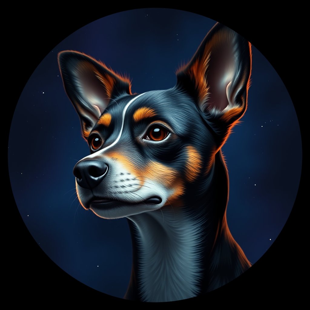 Cosmic medallion portrait of PAPI_PAPI_14935, a Papillon