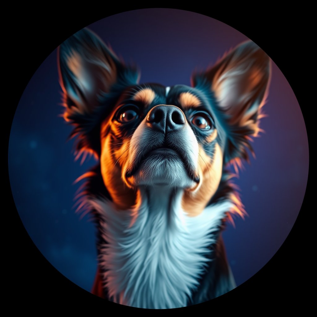 Cosmic medallion portrait of PAPI_PAPI_28460, a Papillon
