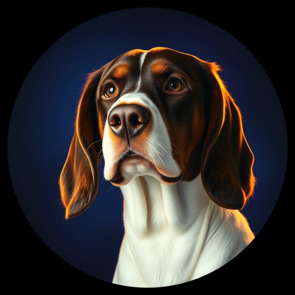 Cosmic medallion portrait of PFZ18B06_PFZ18B06, a English Springer Spaniel