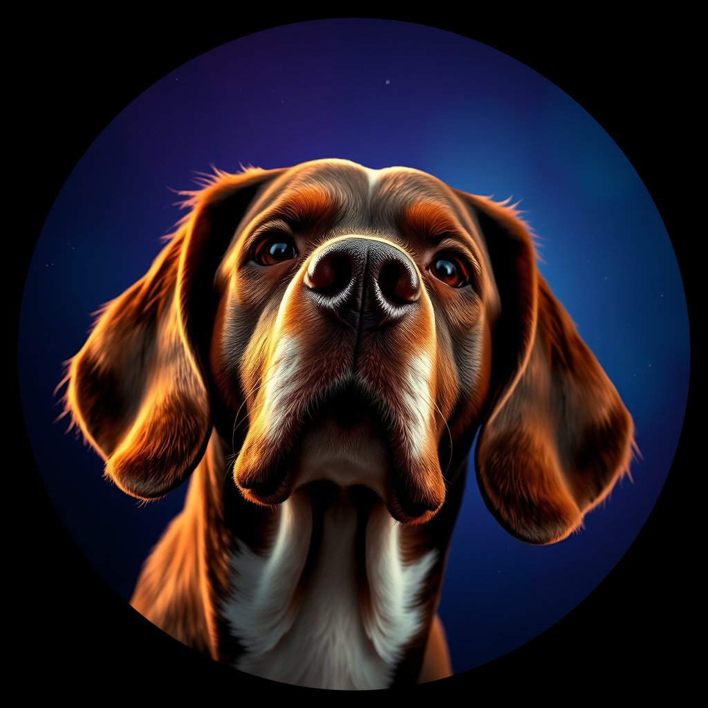 Cosmic medallion portrait of PFZ18C06_PFZ18C06, a English Springer Spaniel