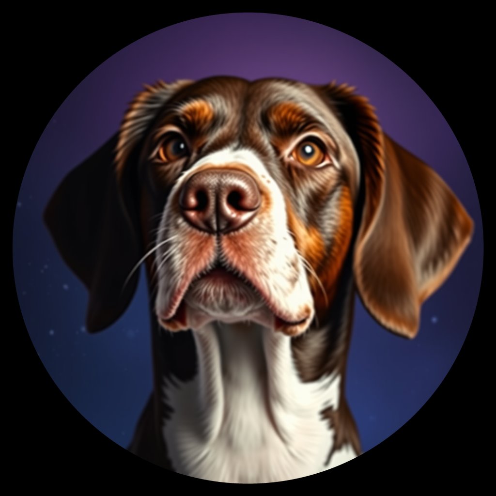 Cosmic medallion portrait of PFZ18C07_PFZ18C07, a English Springer Spaniel