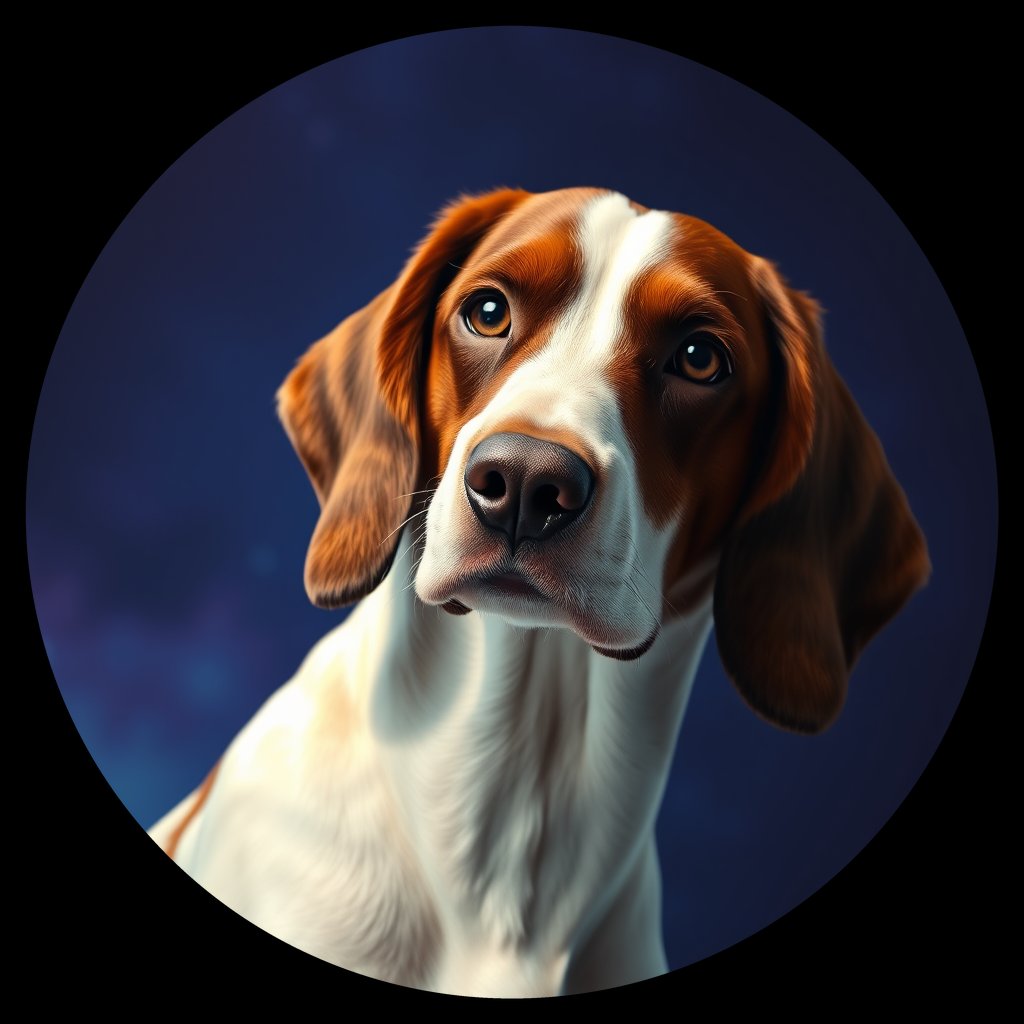Cosmic medallion portrait of PFZ18C12_PFZ18C12, a English Springer Spaniel