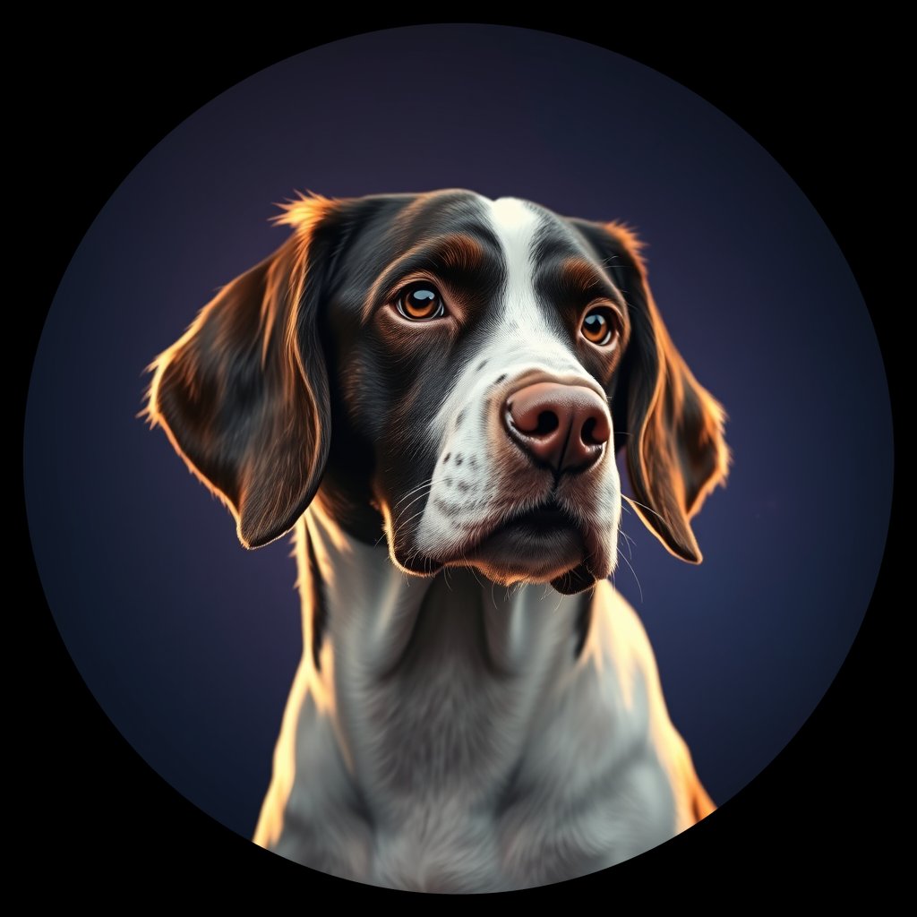 Cosmic medallion portrait of PFZ18D05_PFZ18D05, a English Springer Spaniel