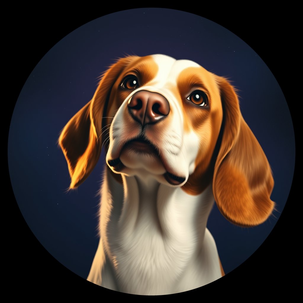 Cosmic medallion portrait of PFZ18D11_PFZ18D11, a English Springer Spaniel