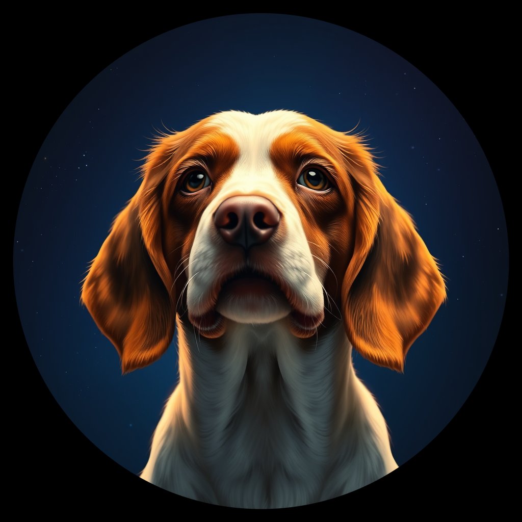 Cosmic medallion portrait of PFZ18D12_PFZ18D12, a English Springer Spaniel