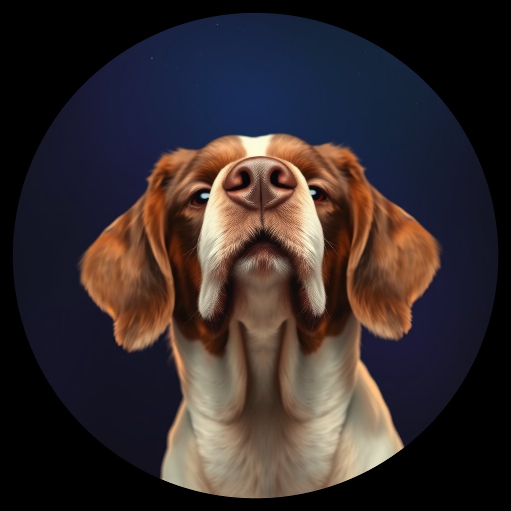 Cosmic medallion portrait of PFZ18E06_PFZ18E06, a English Springer Spaniel