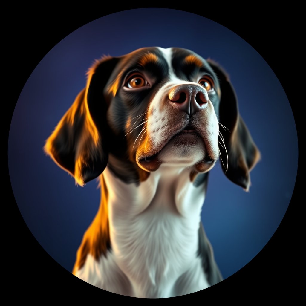 Cosmic medallion portrait of PFZ18F07_PFZ18F07, a English Springer Spaniel