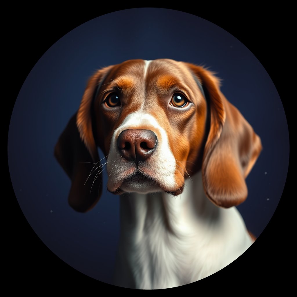 Cosmic medallion portrait of PFZ18G05_PFZ18G05, a English Springer Spaniel
