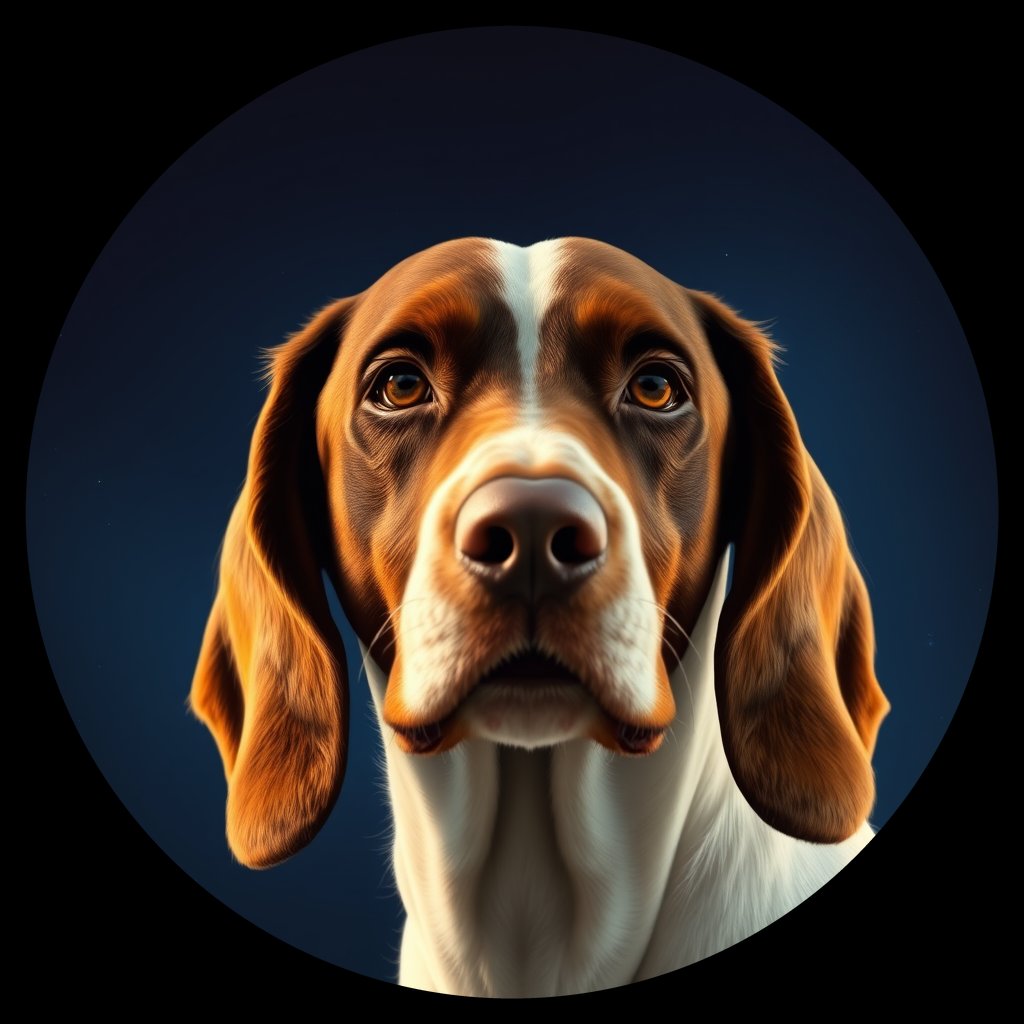 Cosmic medallion portrait of PFZ18G10_PFZ18G10, a English Springer Spaniel