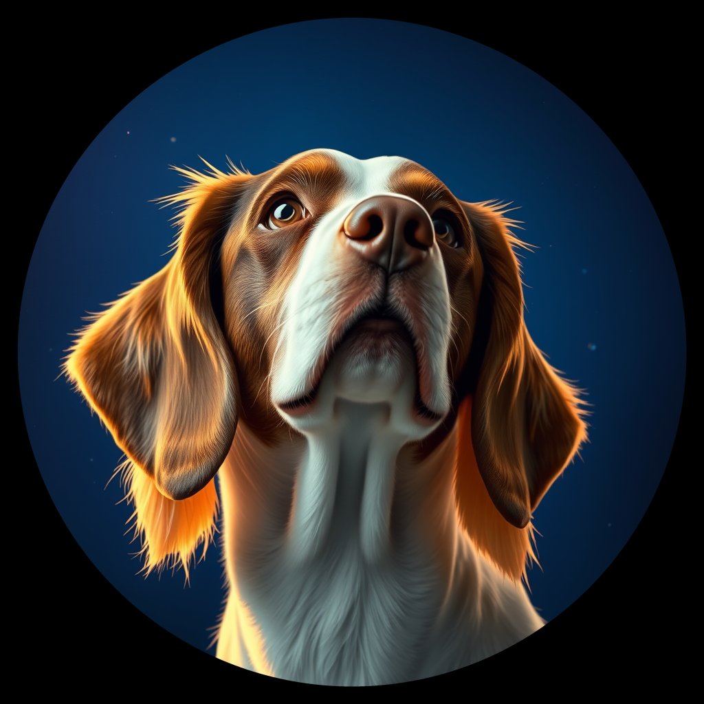 Cosmic medallion portrait of PFZ18H02_PFZ18H02, a English Springer Spaniel
