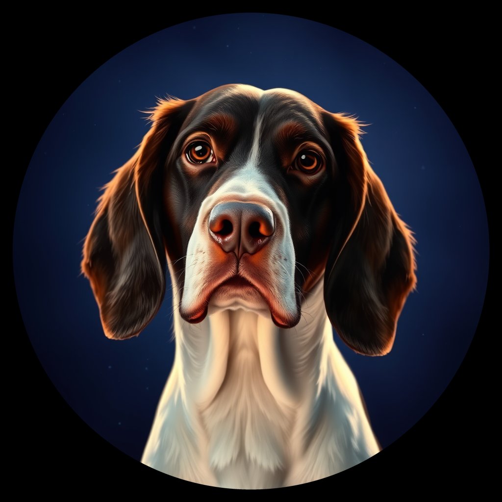 Cosmic medallion portrait of PFZ18H03_PFZ18H03, a English Springer Spaniel