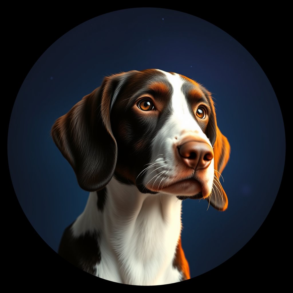 Cosmic medallion portrait of PFZ18H07_PFZ18H07, a English Springer Spaniel