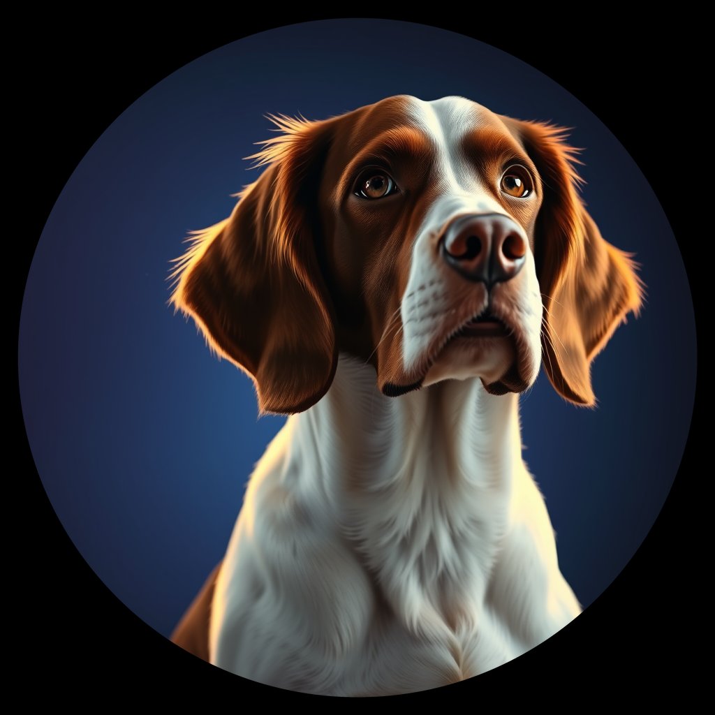 Cosmic medallion portrait of PFZ18H10_PFZ18H10, a English Springer Spaniel