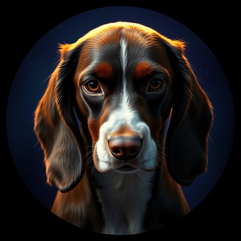 Cosmic medallion portrait of PFZ18H12_PFZ18H12, a English Springer Spaniel