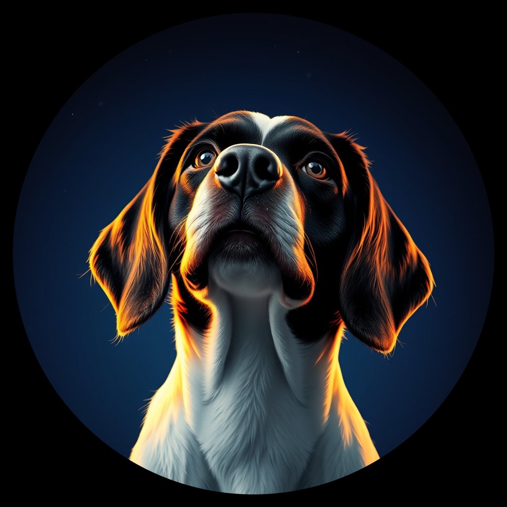 Cosmic medallion portrait of PFZ19B07_PFZ19B07, a English Springer Spaniel