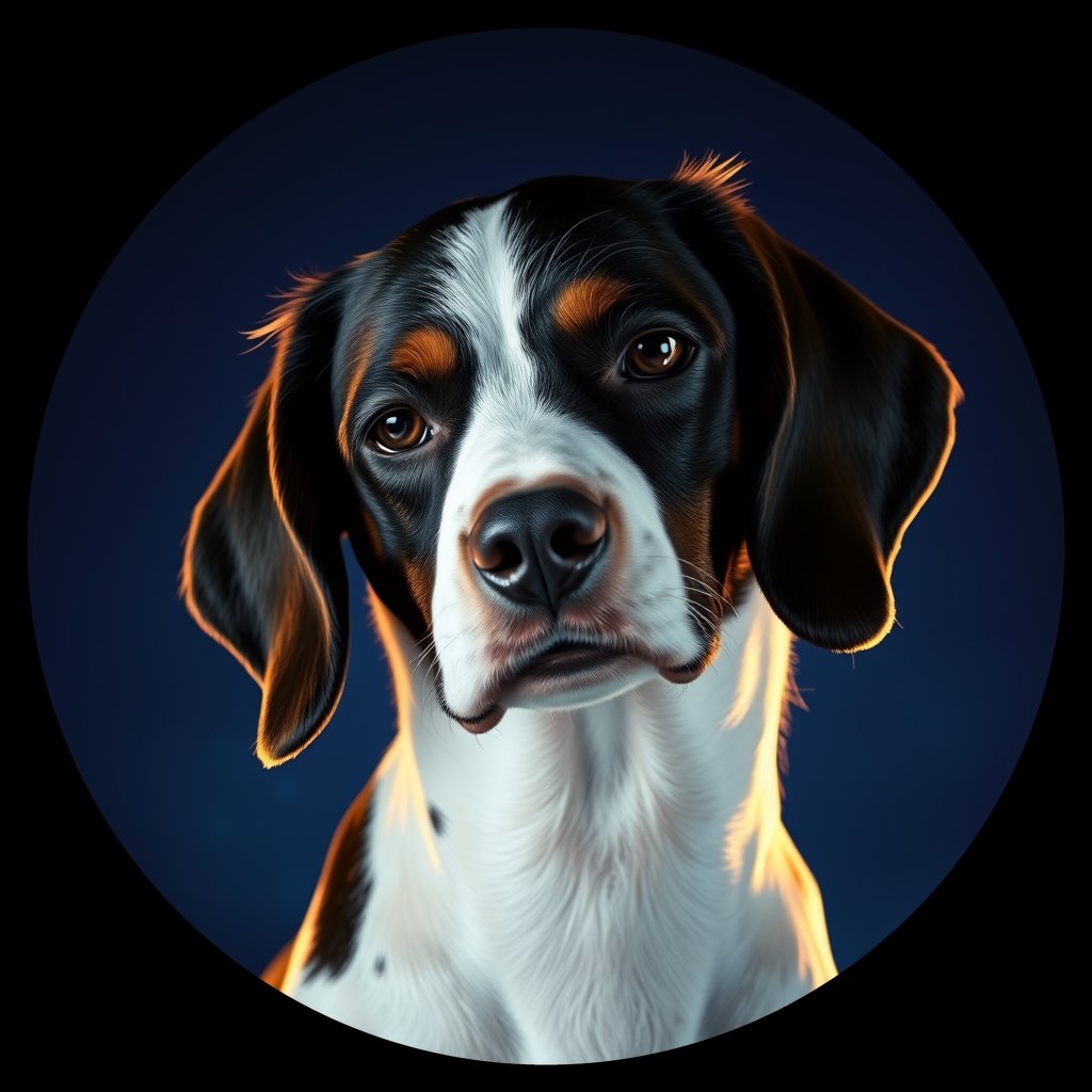 Cosmic medallion portrait of PFZ19C04_PFZ19C04, a English Springer Spaniel
