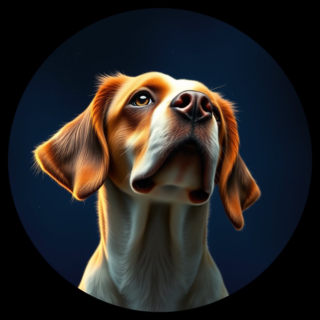 Cosmic medallion portrait of PFZ19D04_PFZ19D04, a English Springer Spaniel