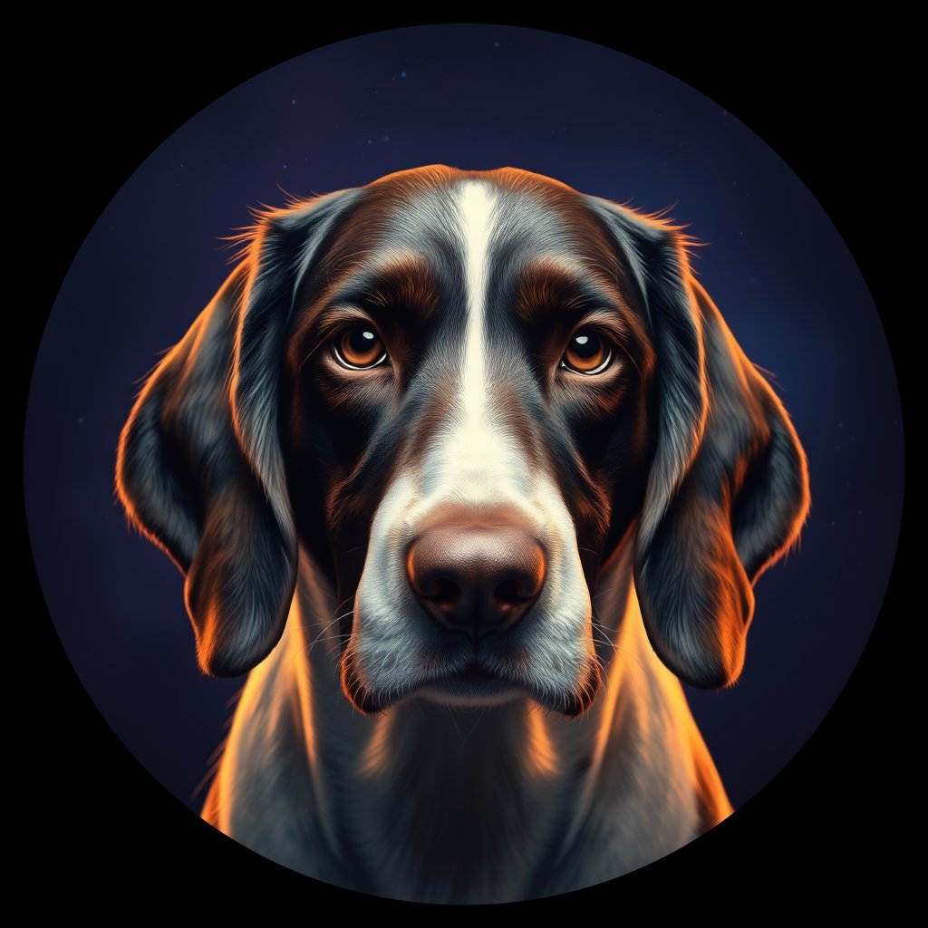 Cosmic medallion portrait of PFZ19D07_PFZ19D07, a English Springer Spaniel
