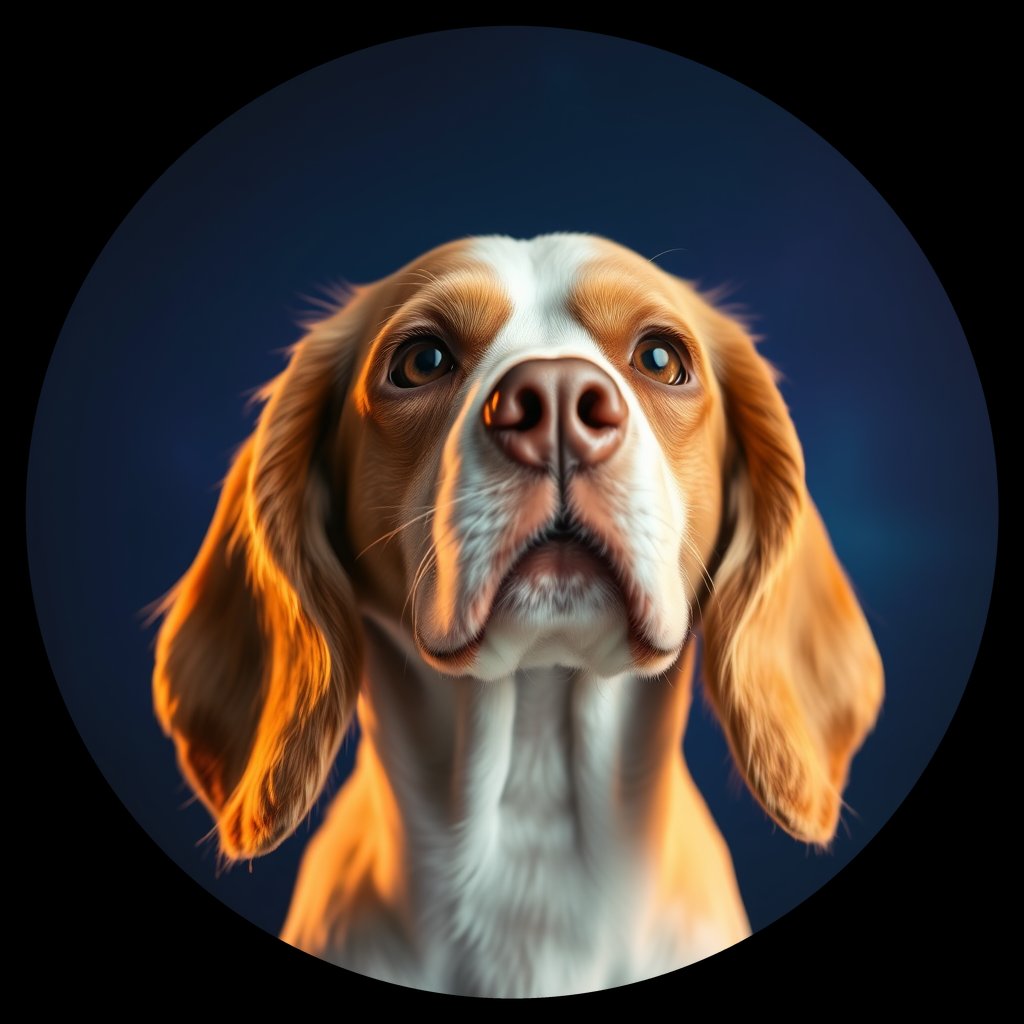 Cosmic medallion portrait of PFZ19E04_PFZ19E04, a English Springer Spaniel
