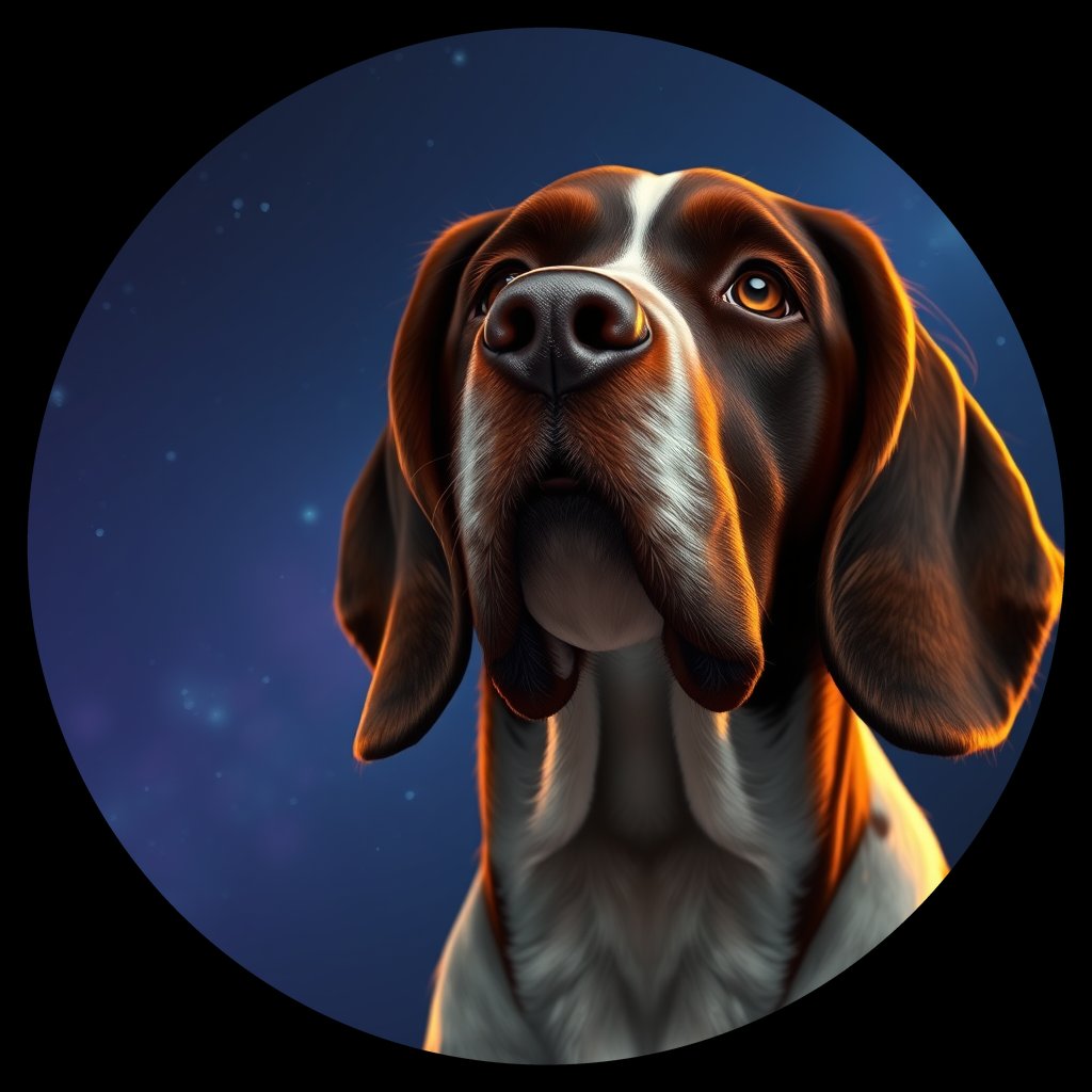 Cosmic medallion portrait of PFZ19F04_PFZ19F04, a English Springer Spaniel