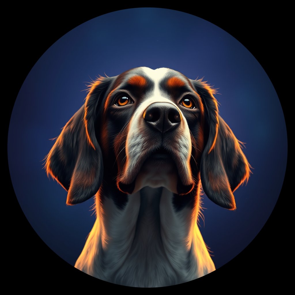 Cosmic medallion portrait of PFZ19F06_PFZ19F06, a English Springer Spaniel
