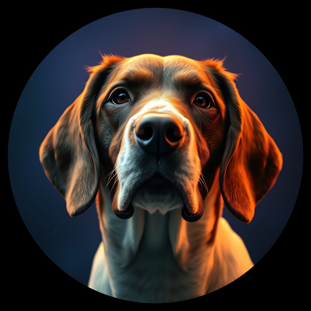 Cosmic medallion portrait of PFZ19F10_PFZ19F10, a English Springer Spaniel