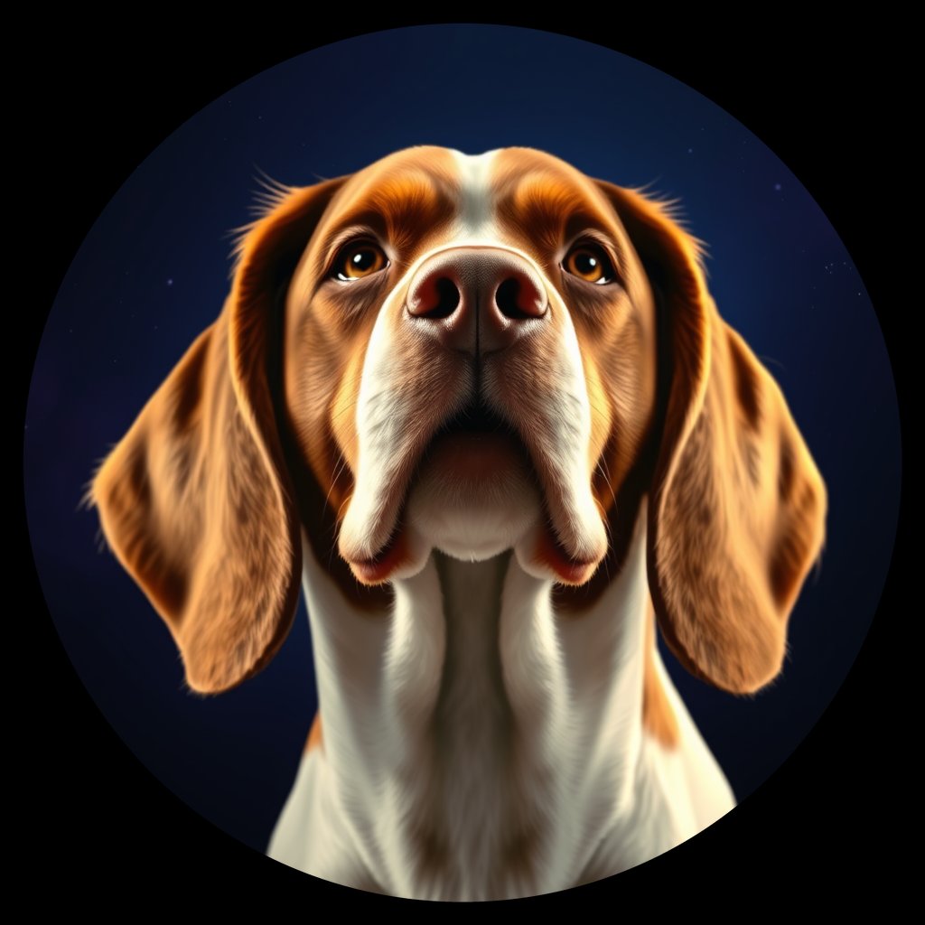 Cosmic medallion portrait of PFZ19G04_PFZ19G04, a English Springer Spaniel