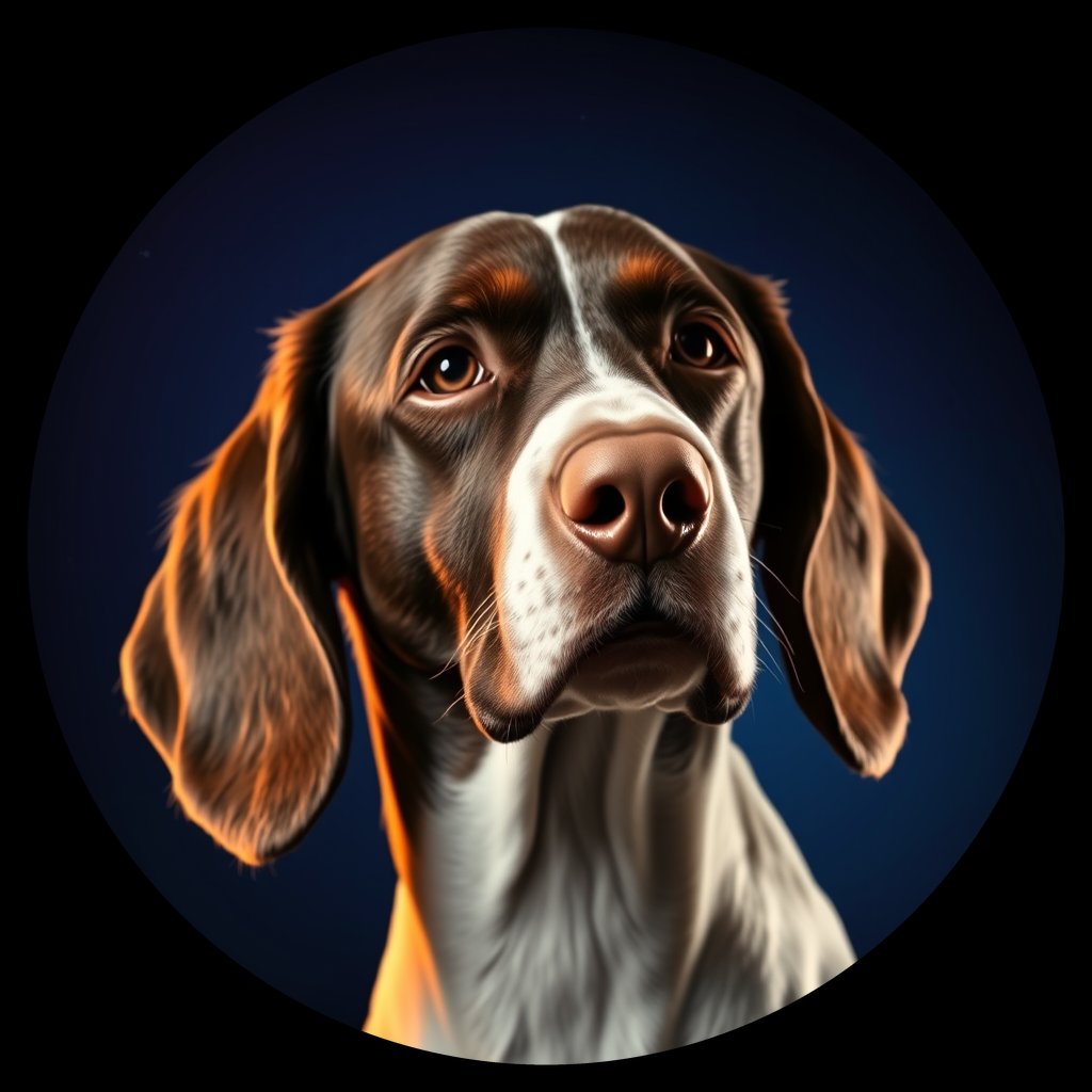 Cosmic medallion portrait of PFZ19H01_PFZ19H01, a English Springer Spaniel